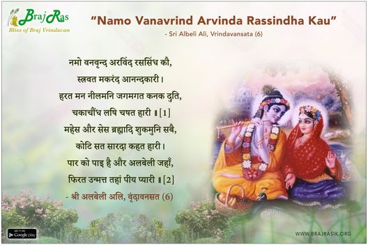 ​​नमो वनवृन्द अरविंद रससिंध कौ - श्री अलबेली अलि, वृंदावनसत (6)