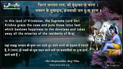 फिरत चरावत गाय, श्री वृंदावन जे चरण - श्री ब्रजवासीदास, ब्रज विलास