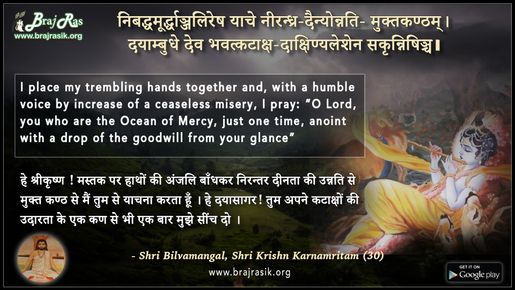 Nibadhamurdhajaliresha Yache - Shri Vilvamangal, Shri Krishn Karnamritam (30)