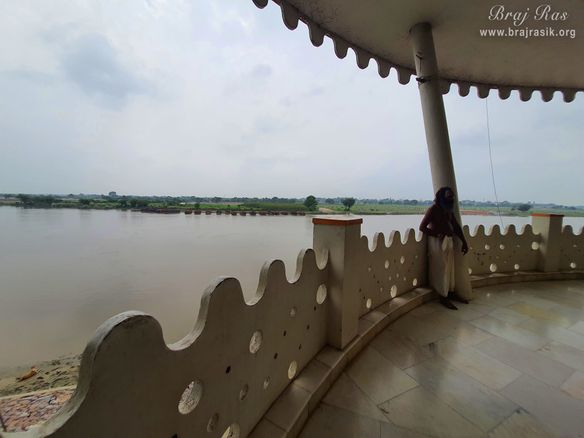 Glimpses of the view of the Yamuna and the View of Vrindavan.