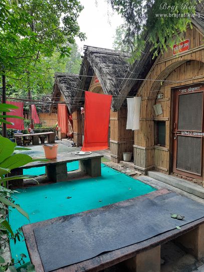 View of huts at Ramanreti, Gokul - Braj.