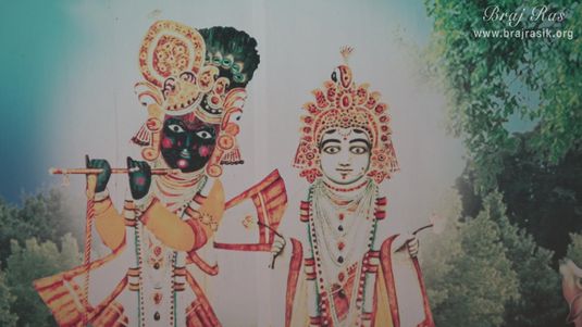 View of a beautiful picture of Shri Radha Raman Bihari Ji at Ramanreti, Gokul - Braj.