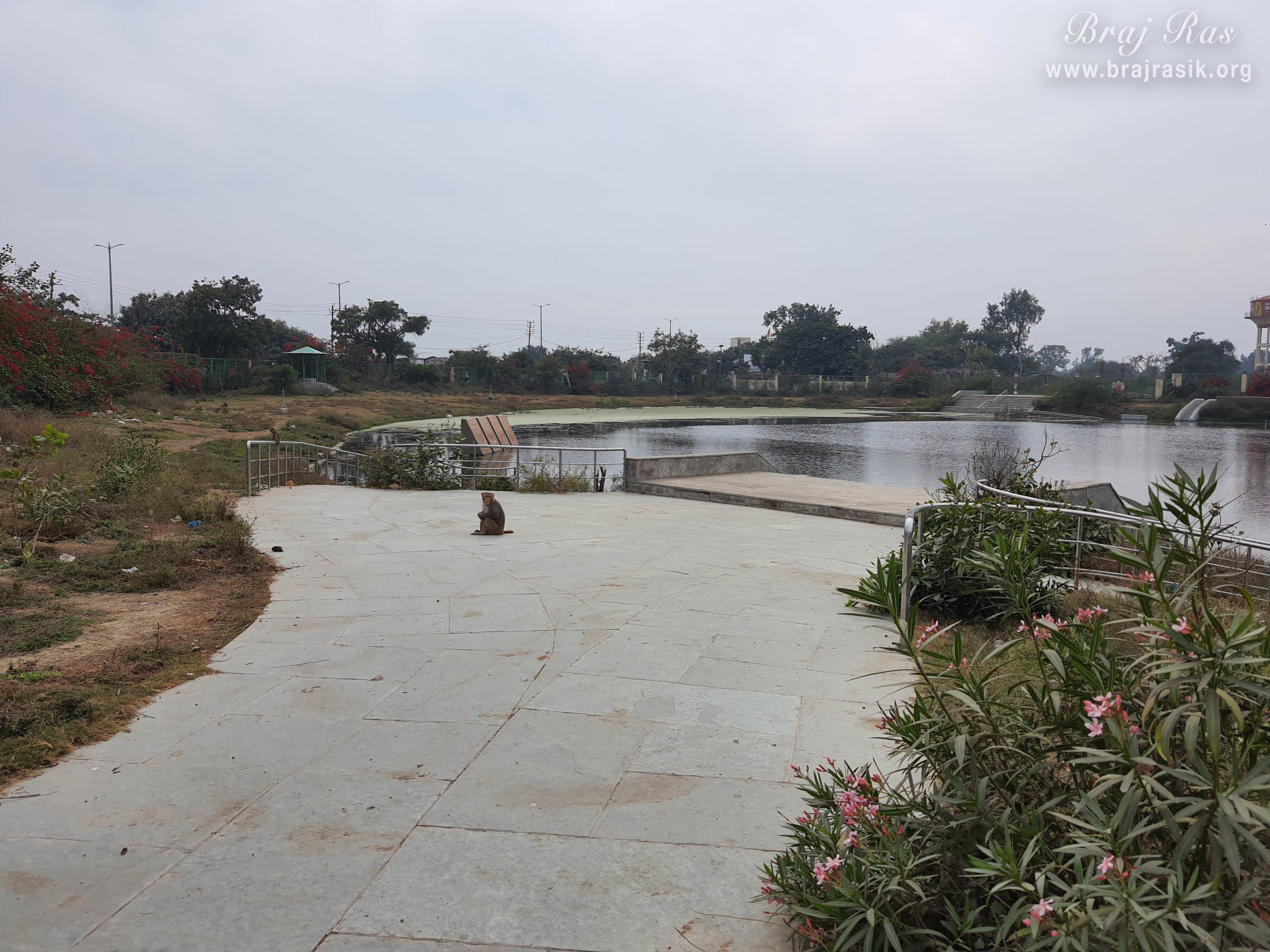 A beautiful way to the stairs of Sankarshan Kund at Anyor, Govardhan.