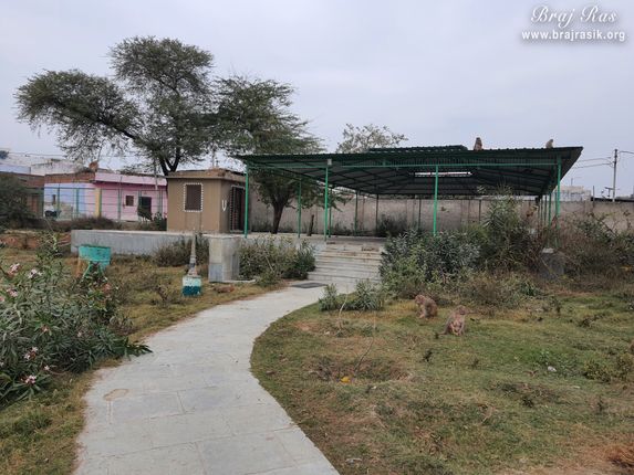 View of the temple of Shri Balram Ji at Sankarshan Kund, Anyor, Govardhan.
