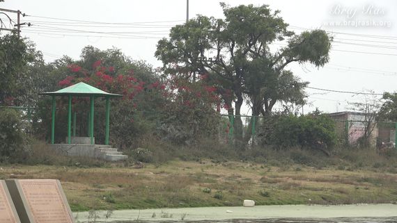 Beautiful garden view around Sankarshan Kund at Anyor, Govardhan