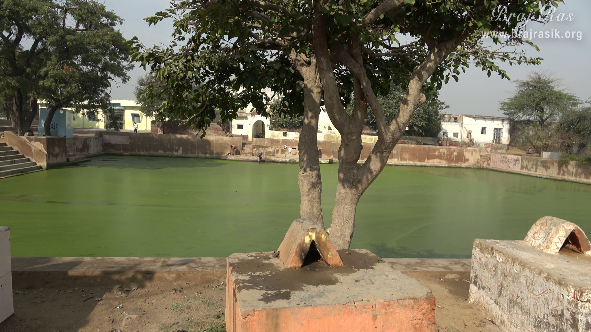 A nice view of Apsara Kund near Naval Kund at Punchari, Govardhan  