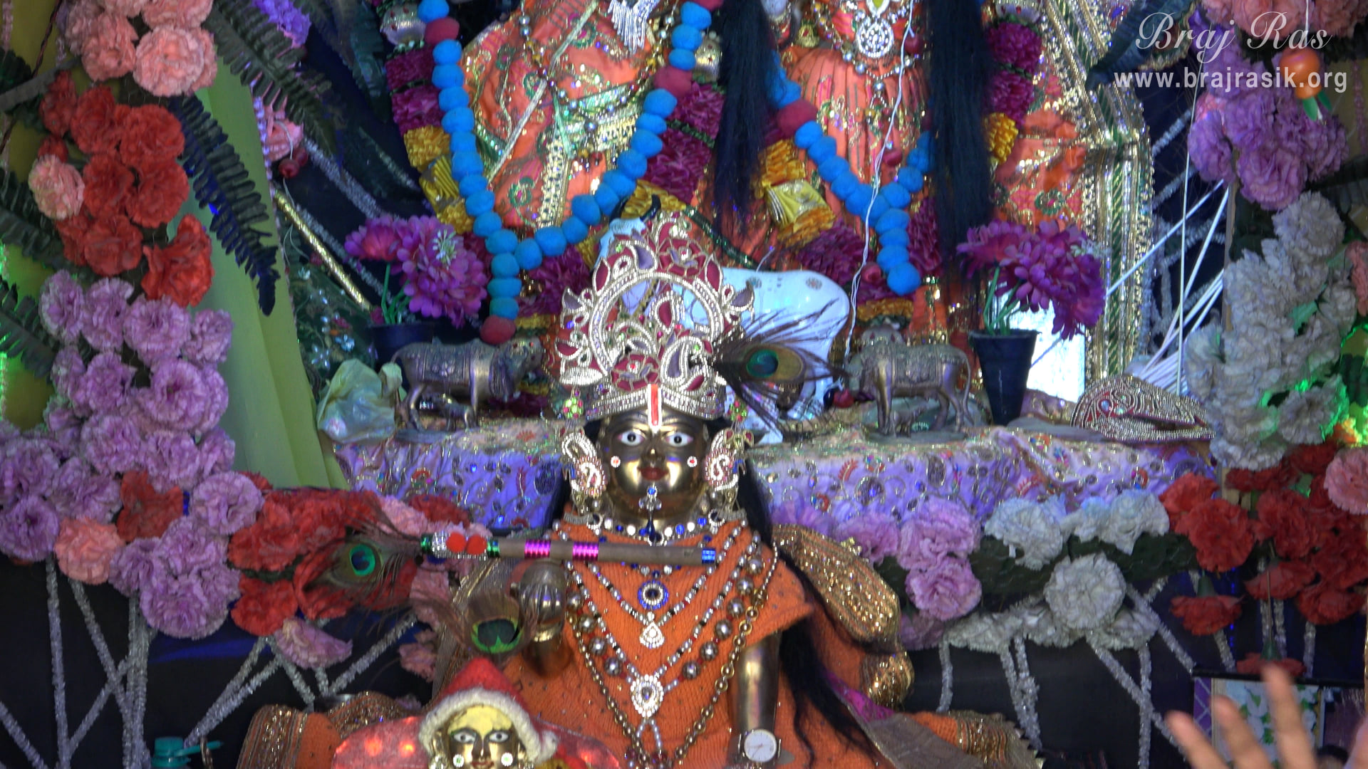 A beautiful darshan of baby Krishn at Punchari Ka Lautha in Govardhan.