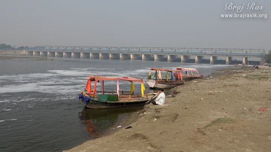 A view of Yamuna from Shri Thakurani Ghat in Gokul.