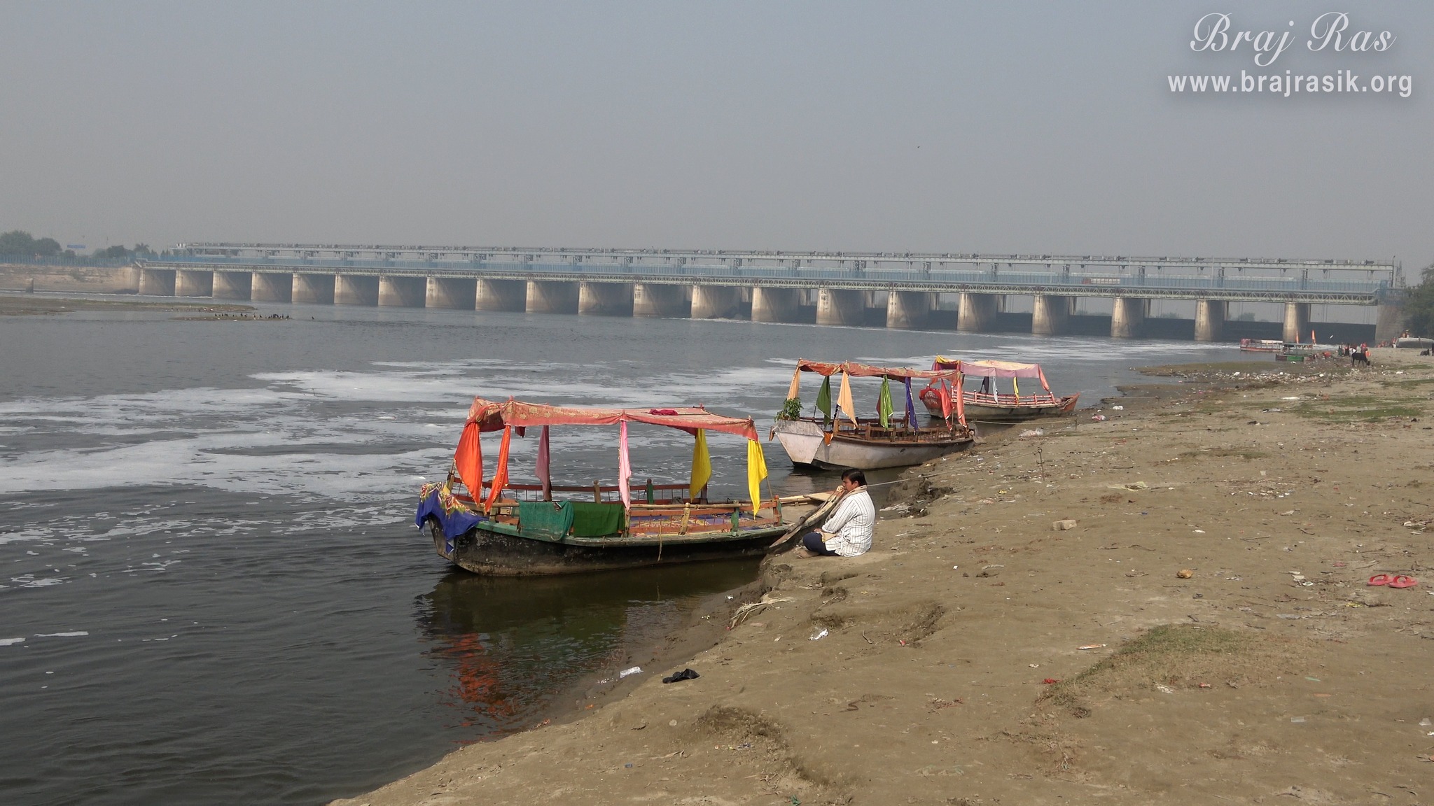 A view of Yamuna from Shri Thakurani Ghat in Gokul.
