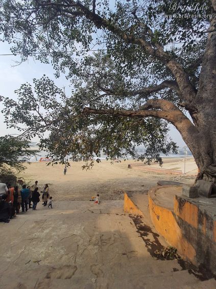 Beautiful view of the banks of Yamuna at Shri Thakurani Ghat and Shri Govind Ghat in Gokul.