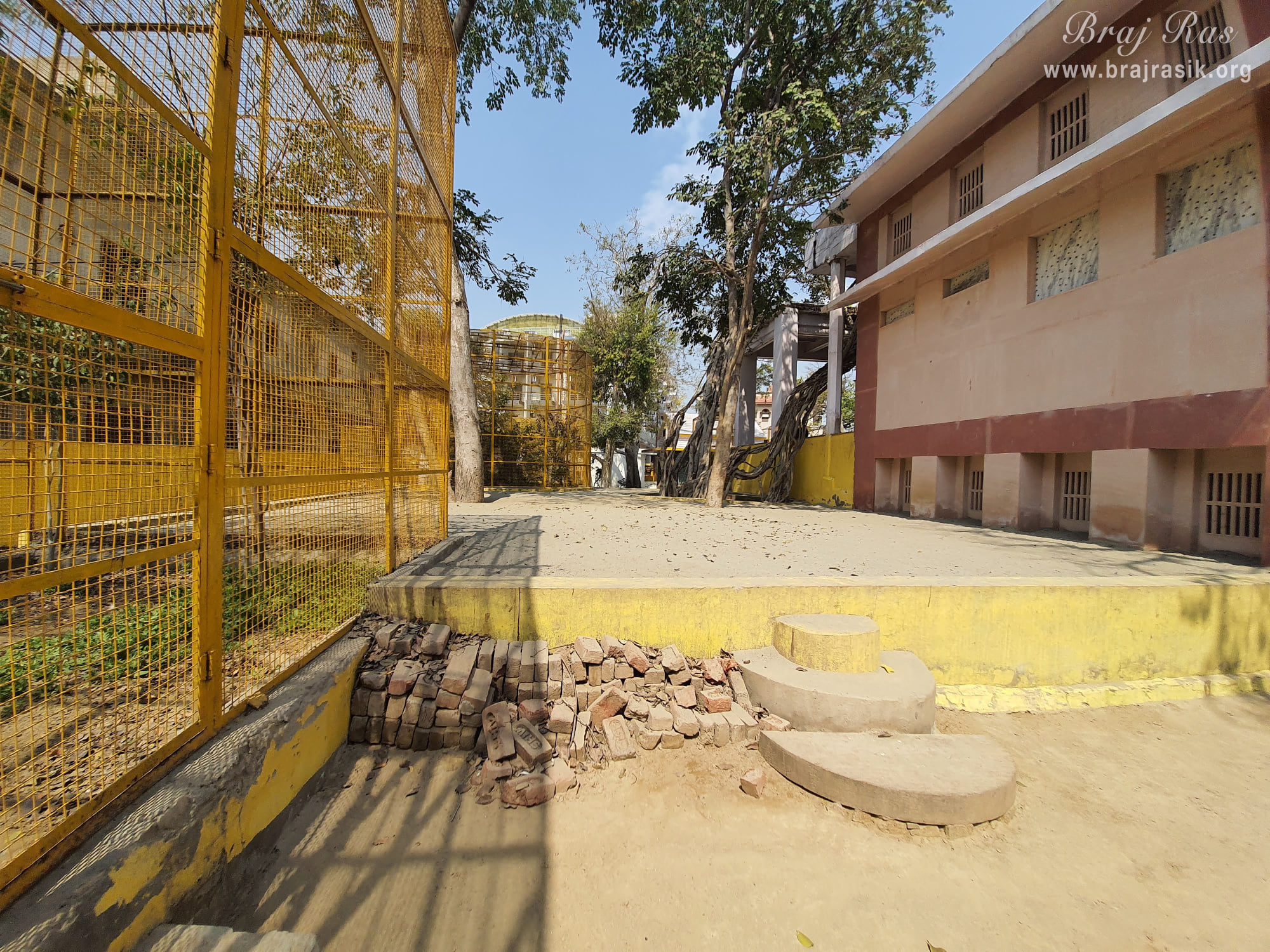 Inside view of Shri Radha Tila in Vrindavan.