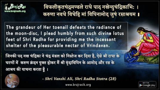 Viphali Krit Chandra Mandale Radhe Pad - Shri Vanshi Ali, Shri Radha Stotra (28)