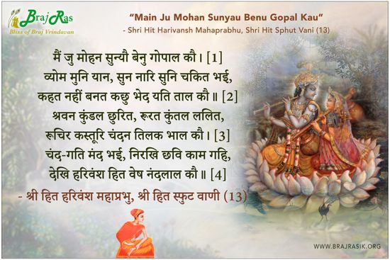 मैं जु मोहन सुन्यौ - श्री हित हरिवंश महाप्रभु, श्री हित स्फुट वाणी (13)