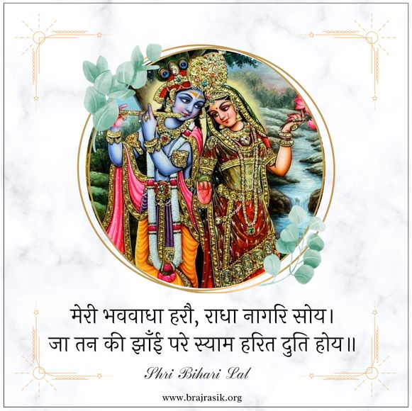 मेरी भववाधा हरौ राधा नागरि सोय
