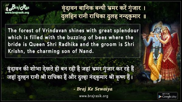 वृंदावन बानिक बन्यौ भ्रमर करें गुंजार - ब्रज के दोहे