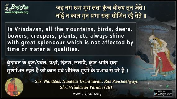 जह नग खग मृग लता कुंज - नंद दास ग्रंथावली, रास पंचाध्यायी, श्री वृंदावन वर्णन (18)