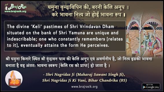 Yamuna Vrindavipin Ki, Barni Keli Anoop - Shri Nagridas Ji Ki Vani, Bihar Chandrika (85)