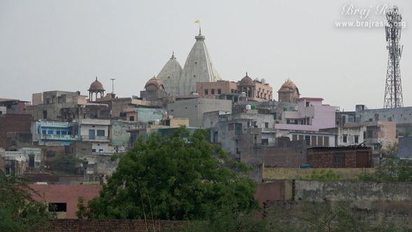A beautiful view of Nandgaon village from Shri Mor Bihari Temple.