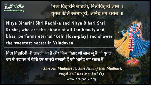 Nitya Viharini Ladali, Nitya Vihari Laal - Shri Ali Madhuri Ji, Shri Nikunj Keli Madhuri, Yugal Keli Ras Manjari (1)