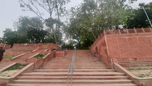 Stairs of Chintaharan Mahadev Temple in Gokul Mahavan.