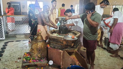Darshan of Lord Chintaharan in Chintaharan Mahadev Temple in Gokul Mahavan.