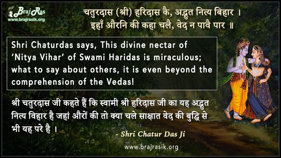 चतुरदास (श्री) हरिदास कै, अद्भुत नित्य बिहार - श्री चतुर दास जी की वाणी (12)