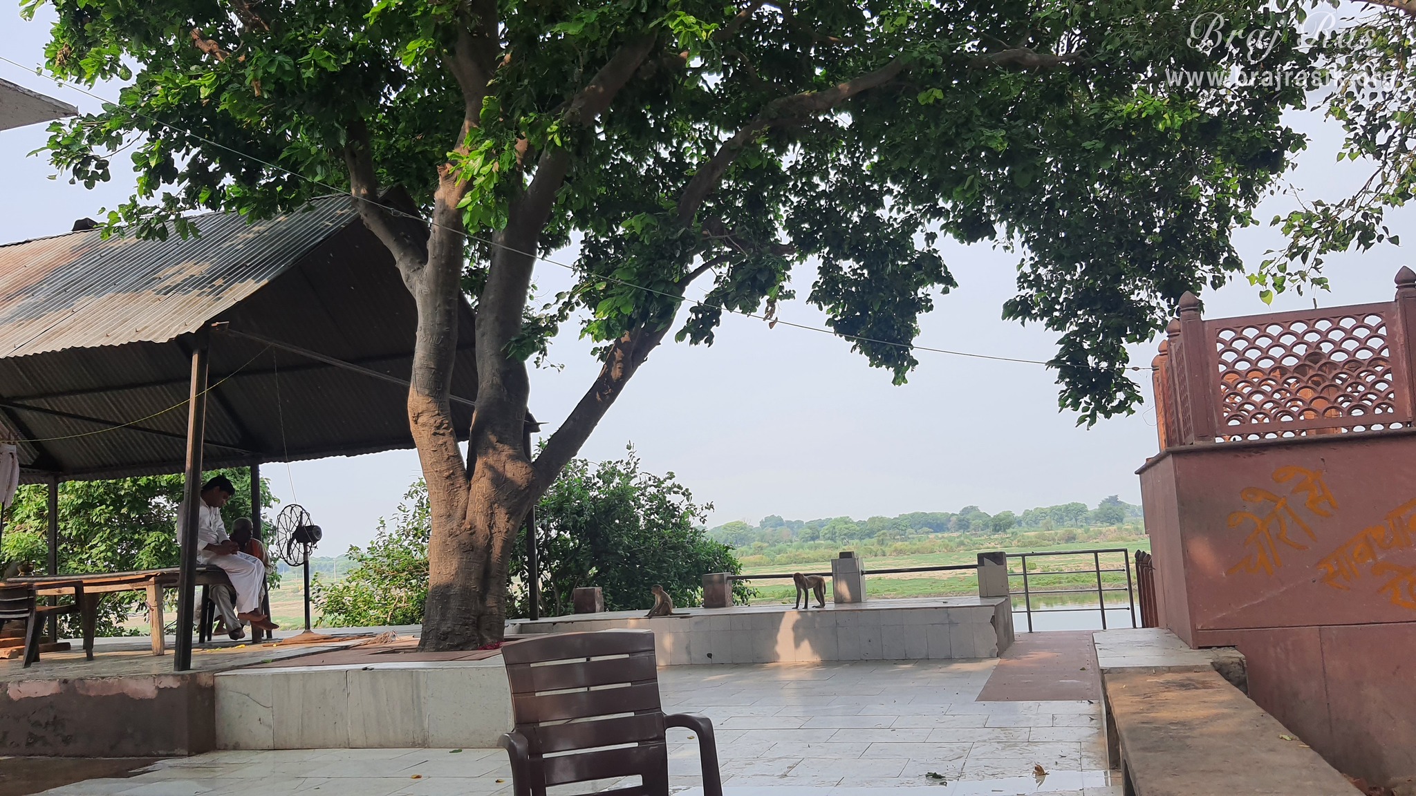 A view of the Brahmand Ghat at Gokul Mahavan.