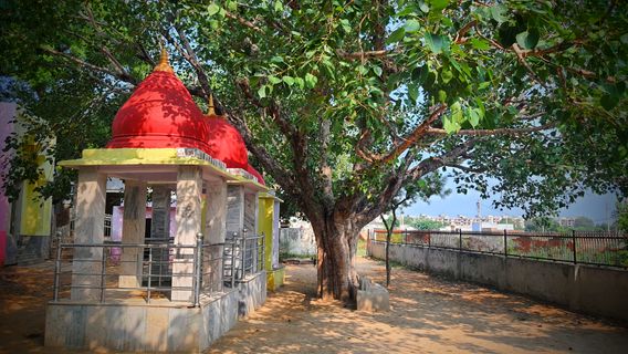 Outside view of Old Shri Radha Mohan temple in Chaumuhan, Braj.
