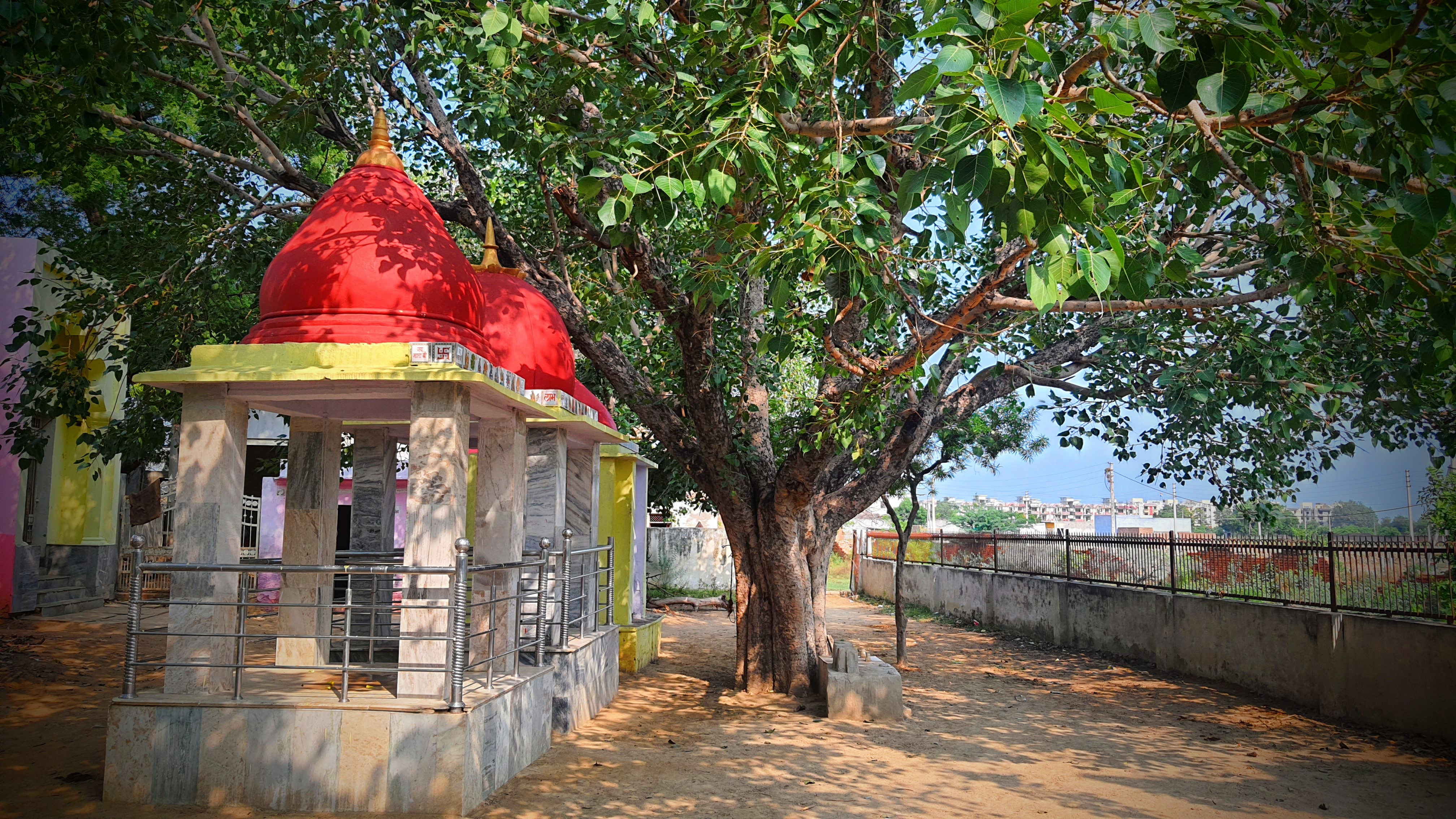 Outside view of Old Shri Radha Mohan temple in Chaumuhan, Braj.