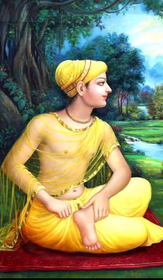 Beautiful Potrait of Shri Hita Harivansh Mahaprabhu Ji.
