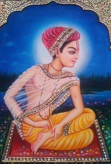 Beautiful Portrait of Shri Hit Harivansh Mahaprabhu