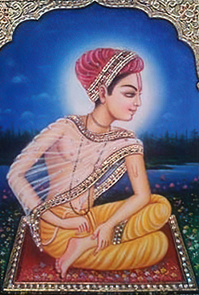Beautiful Portrait of Shri Hit Harivansh Mahaprabhu