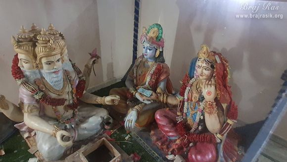 Marriage of Shri Radha Krishn glimpses with Shri Brahma Ji.
