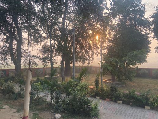 Beautiful view of the garden near the marriage place of Shri Radha Krishn in Bhandirvan.