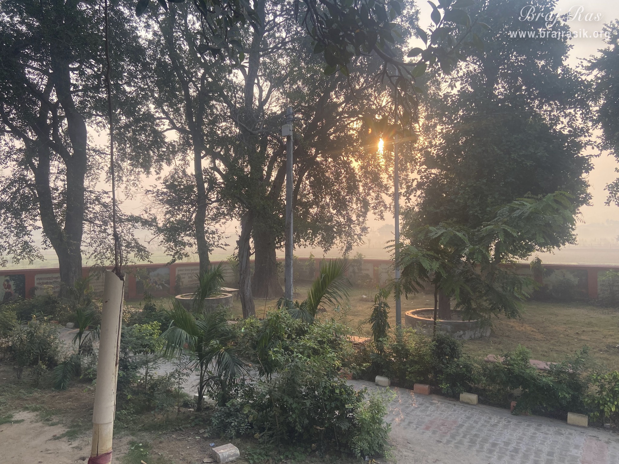 Beautiful view of the garden near the marriage place of Shri Radha Krishn in Bhandirvan.