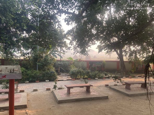 View of the lovely garden near the location of Shri Radha Krishn's wedding in Bhandirvan.