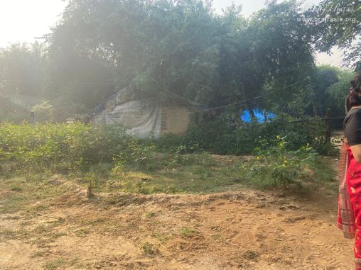 A beautiful surrounding view of the bhajan kutir of a sadhu in Vanshivat.
