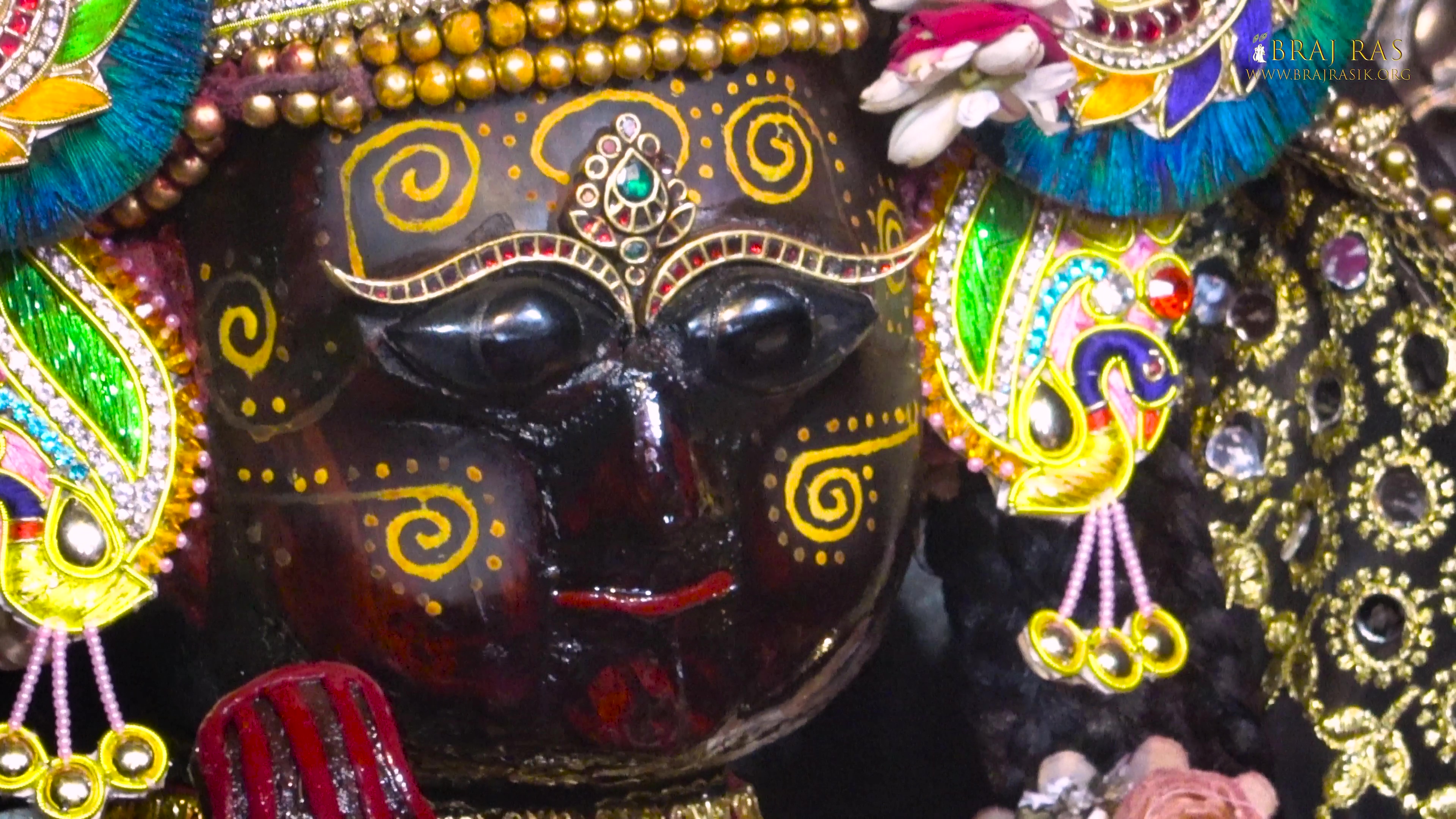 Closeup face of Shri Radha Vallabh Lal