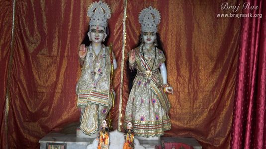 Close darshan of Lord Shatrughna and Mother Shrutkirti in Madhuvan - Braj.