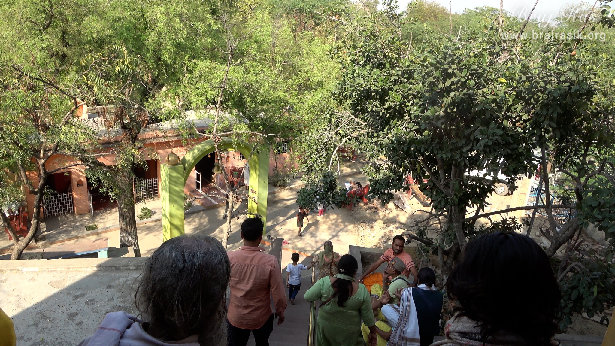Stairs leading to Dhruv Tila in Madhuvan - Braj.