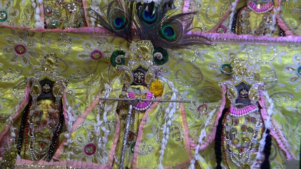Thakur Shri Girindra Bihari ji, the worshipful deity of Shri Raghunath das given to Him by Chaintanya Mahaprabhu inside Shri Bhagwat Niwas, Vrindavan
