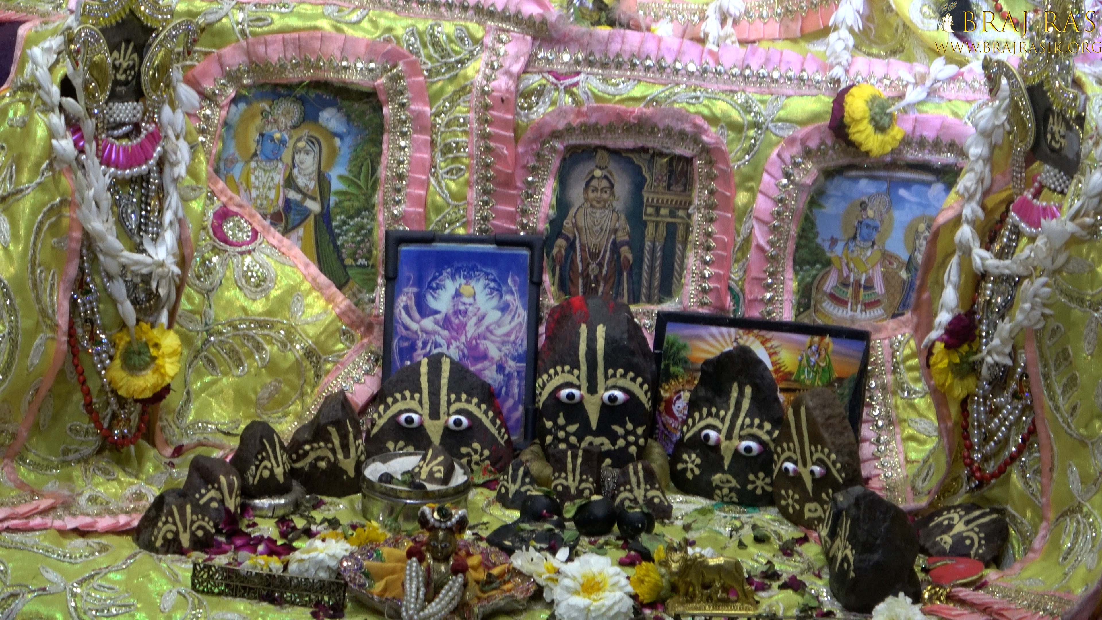 Darshan of various deities inside Shri Bhagwat Niwas, Vrindavan