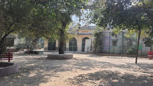View of Satsang Bhavan inside Bhagwat Niwas, Vrindavan.