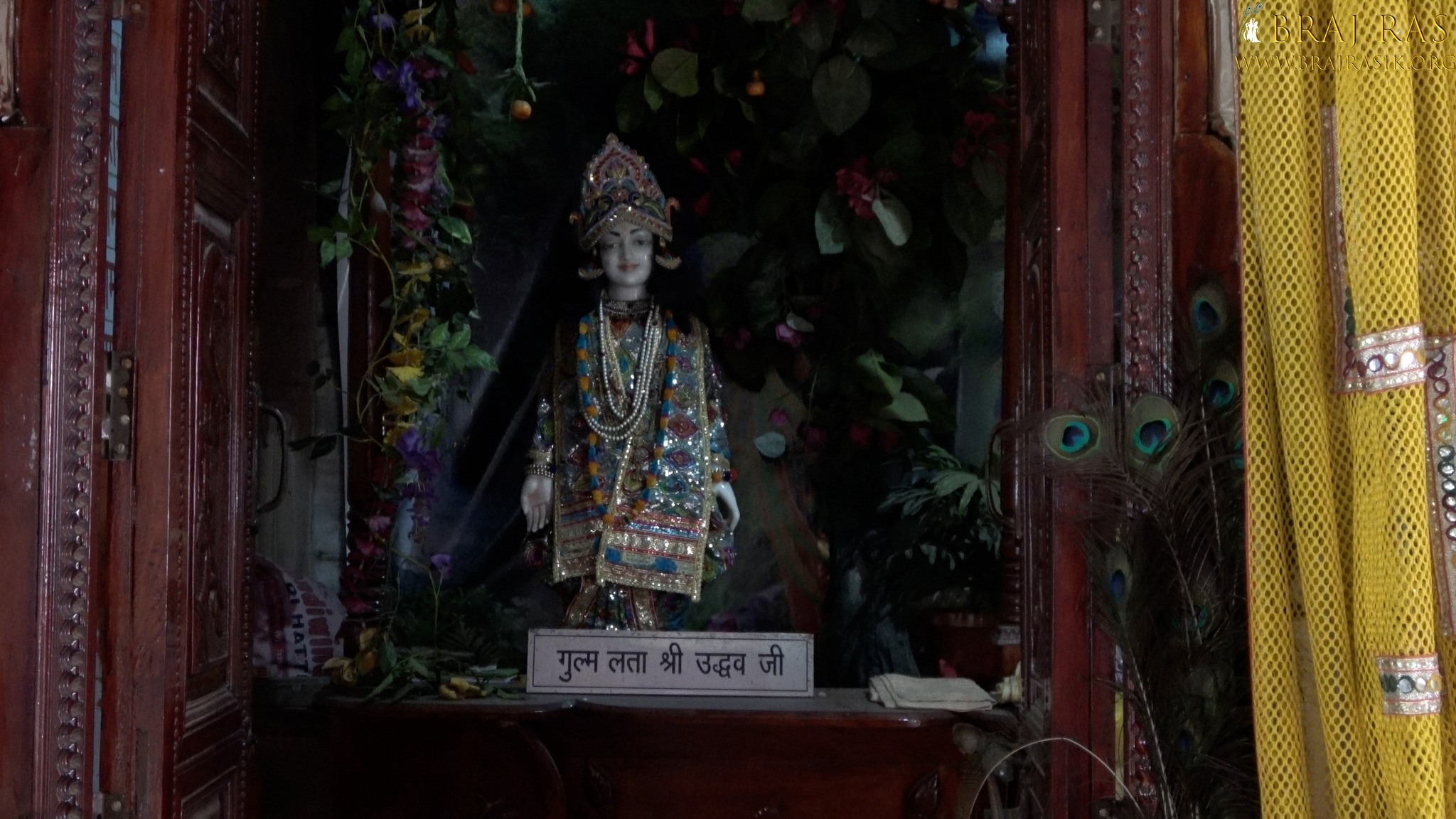 Darshan of Shri Uddhav Ji in Uddhava Kunda, Govardhan.