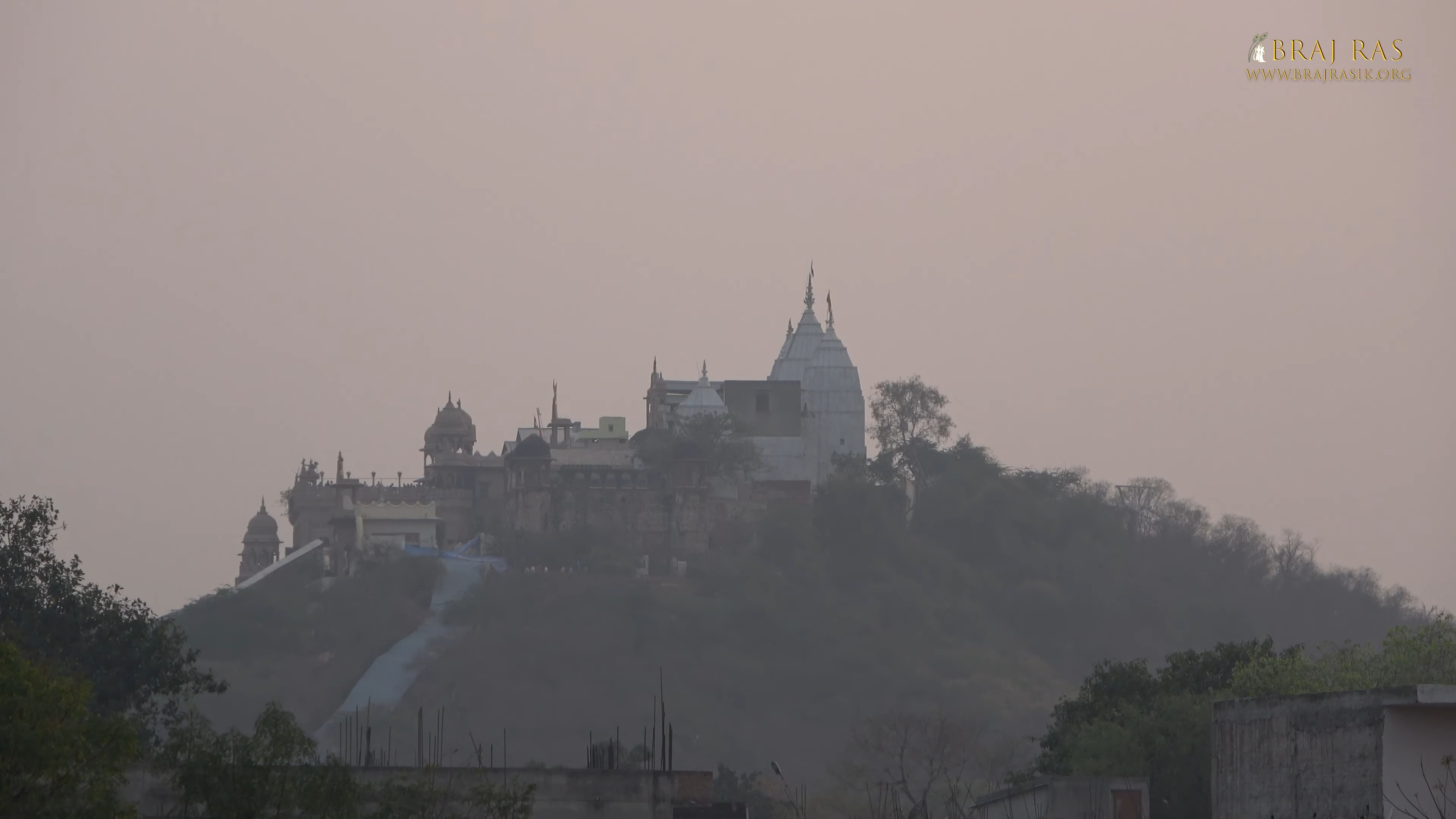 View of Shri Radharani Temple from Rangeeli Mahal, Barsana