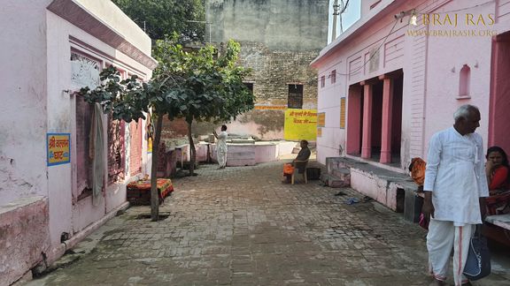 गोविन्द कुण्ड, गोवर्धन के पास में एक कुंज गली का सुन्दर दृश्य ।