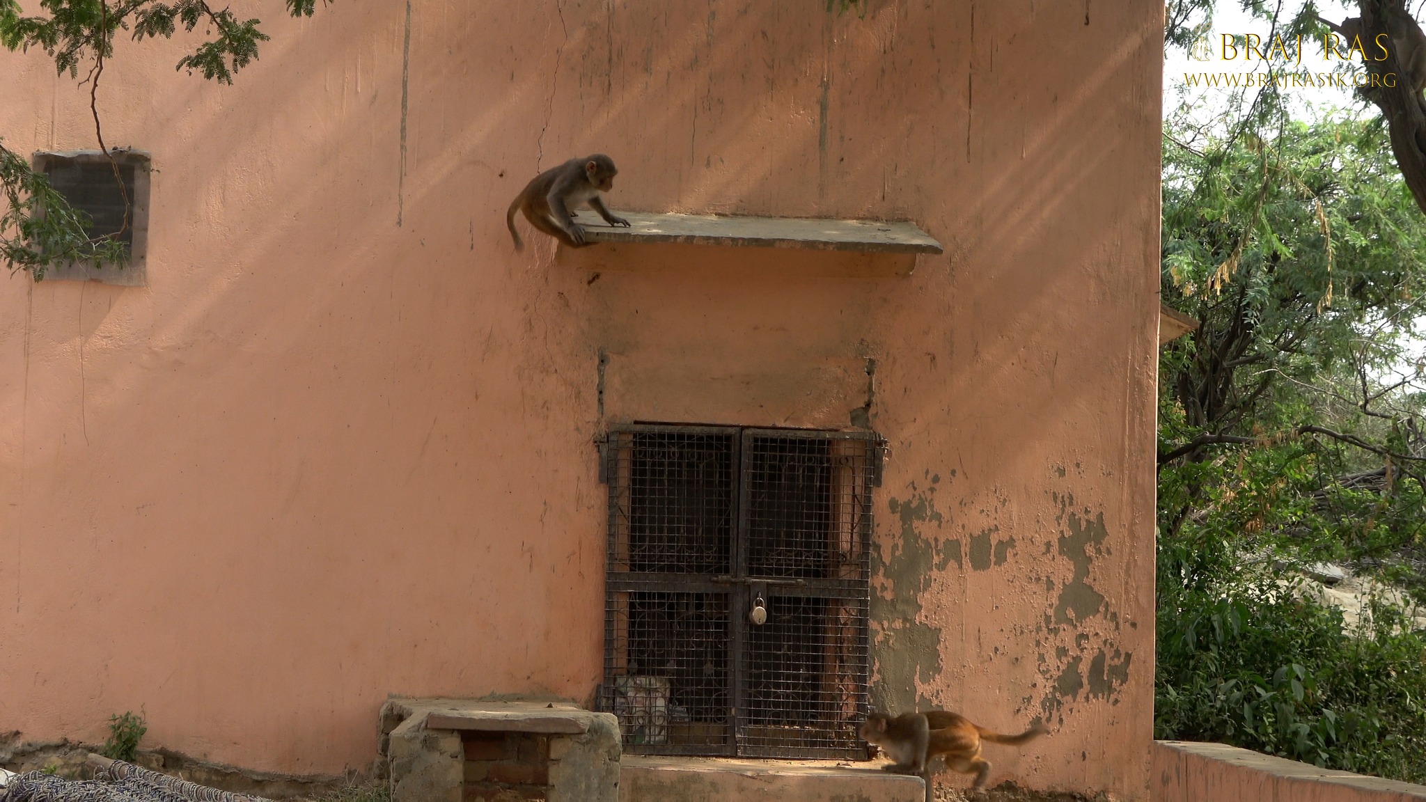 Close view of Raghav Pandit's Cave, Govardhan.