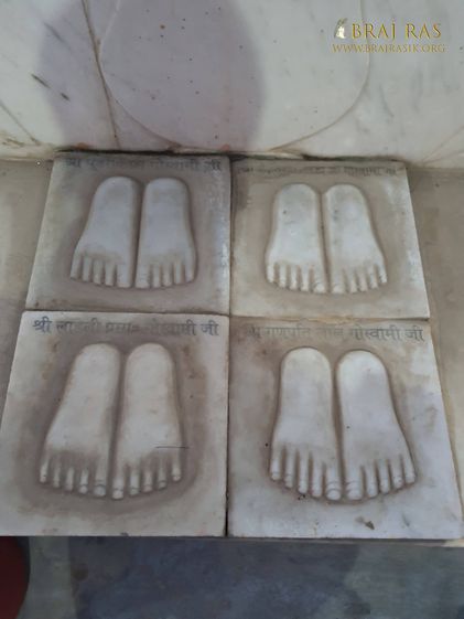 Samadhis of Goswamis of the Lalit sect. at Lalit Kunj, Vrindavan.