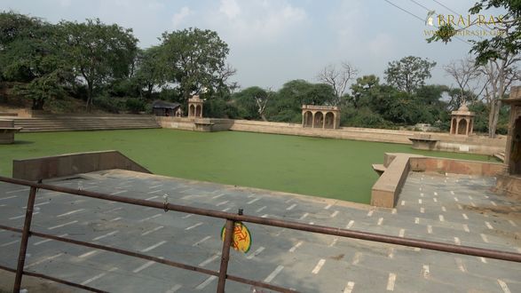 View of Surbhi Kund in Govardhan near Shri Parmananddas Ji's Samadhi place.