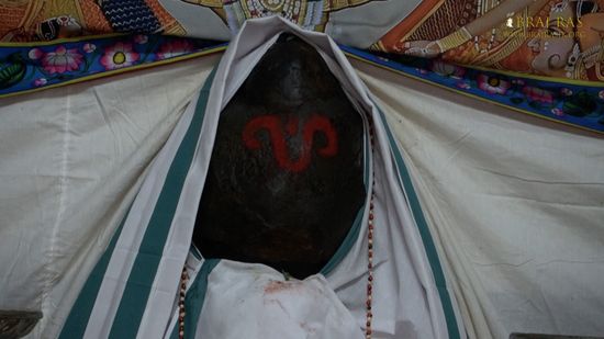 Close Darshan of Shrinathji in a form of Govardhan Shila at Shrinathji Prakatya Sthal, Govardhan.